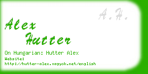 alex hutter business card